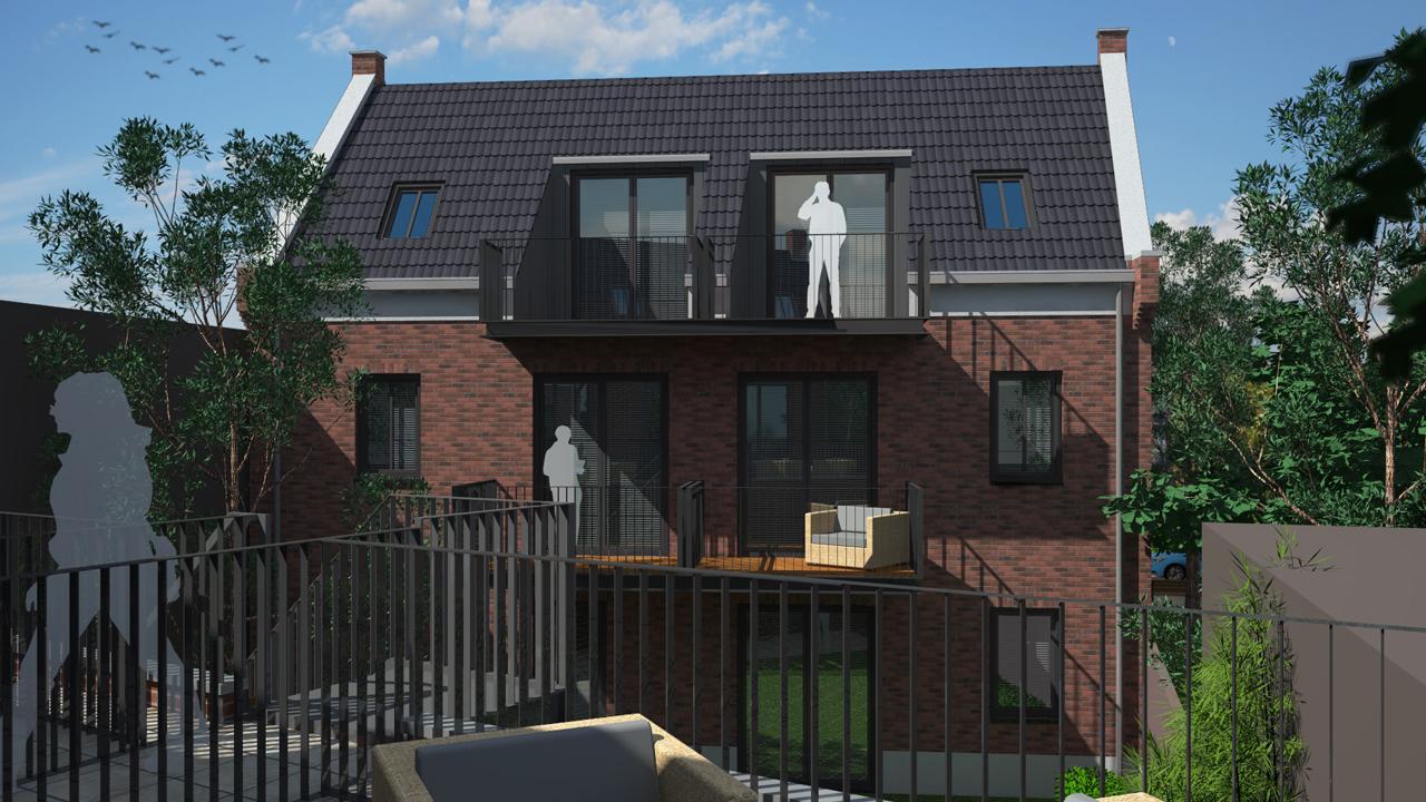 Loggia's en balkons grenzen aan de gezamenlijke binnenplaats