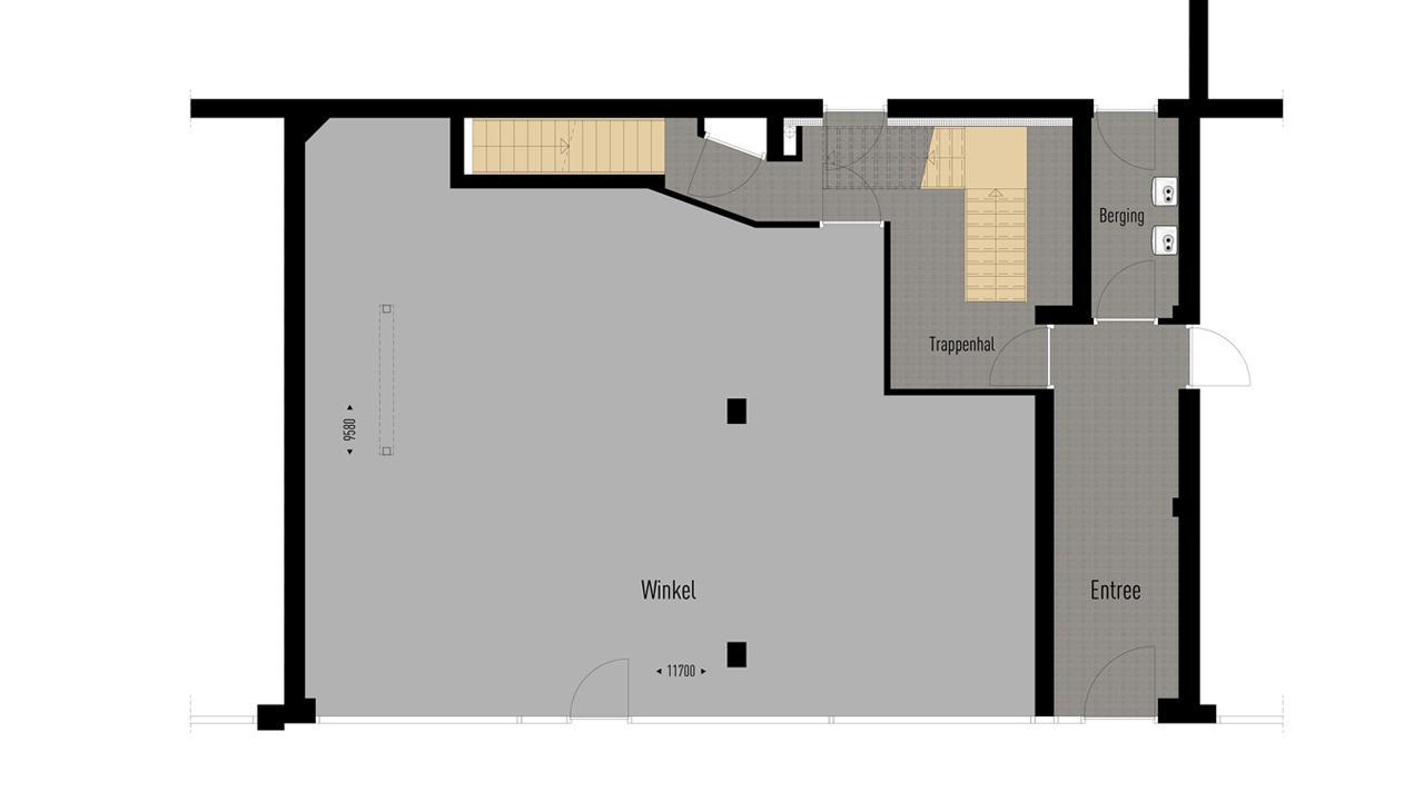 Verhuurplattegrond Begane Grond