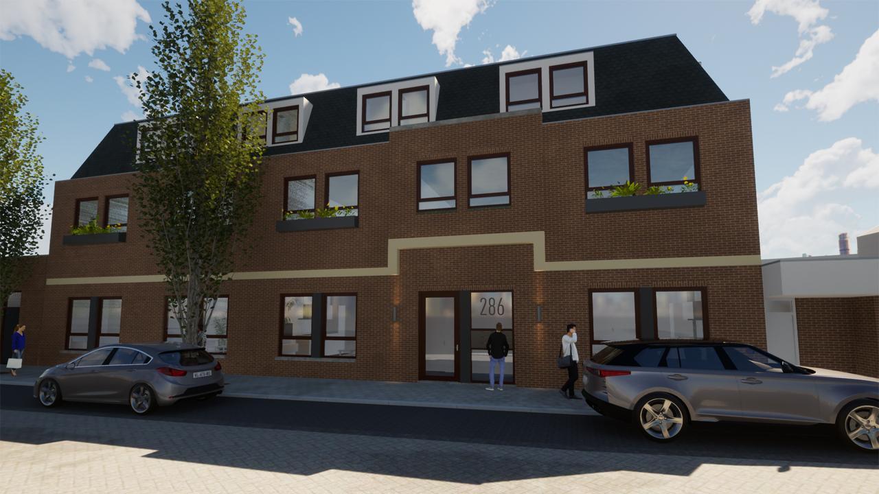 Voorgevel Laagstraat na transformatie met nieuwe entree