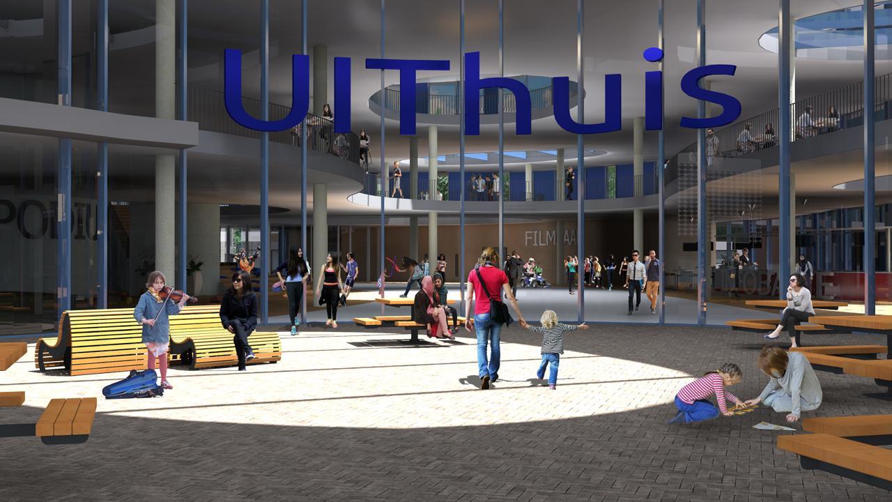 Transparante overgang tussen interieur UIThuis en Walplein