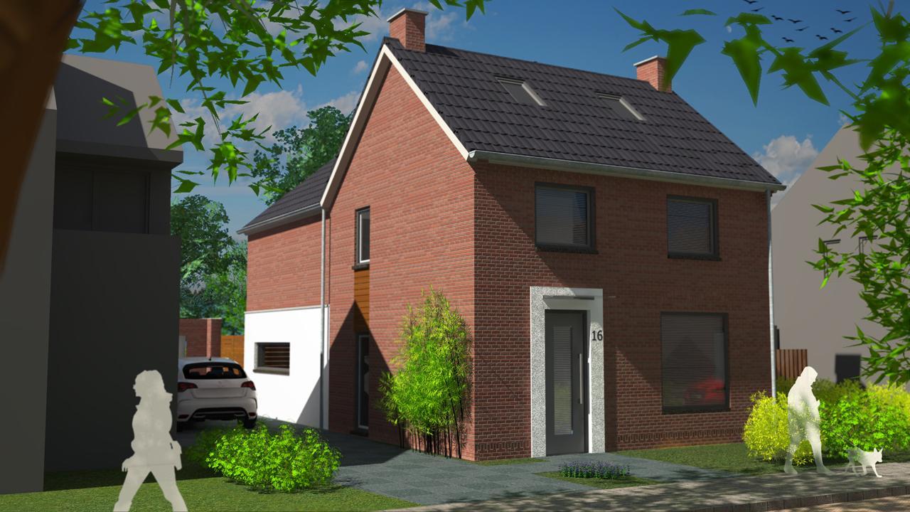 Voorgevel woning met vernieuwde entree