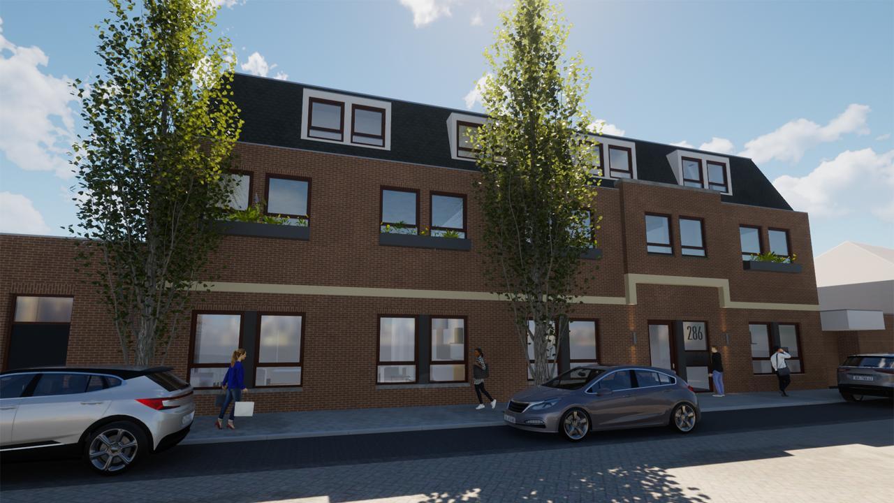 Voorgevel Laagstraat na transformatie met wonen op de begane grond