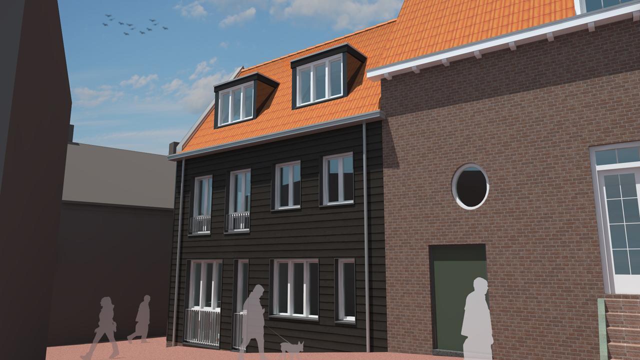 Het ontwerp is gebaseerd op de traditionele Zaanse huisjes maar dan met een eigentijds karakter